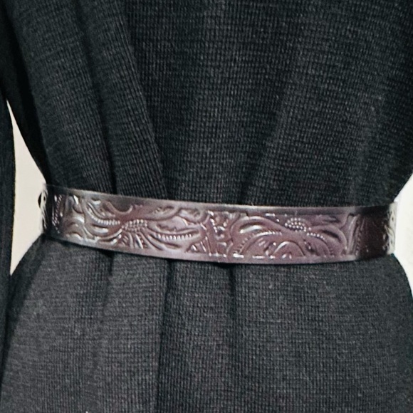 100% leather brown belt main image 16